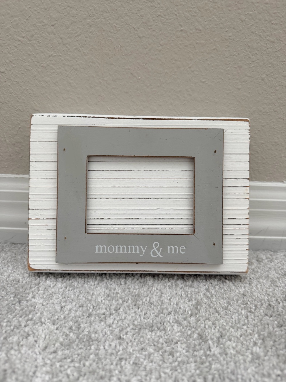 Mud Pie mommy & me White and Gray Photo Frame